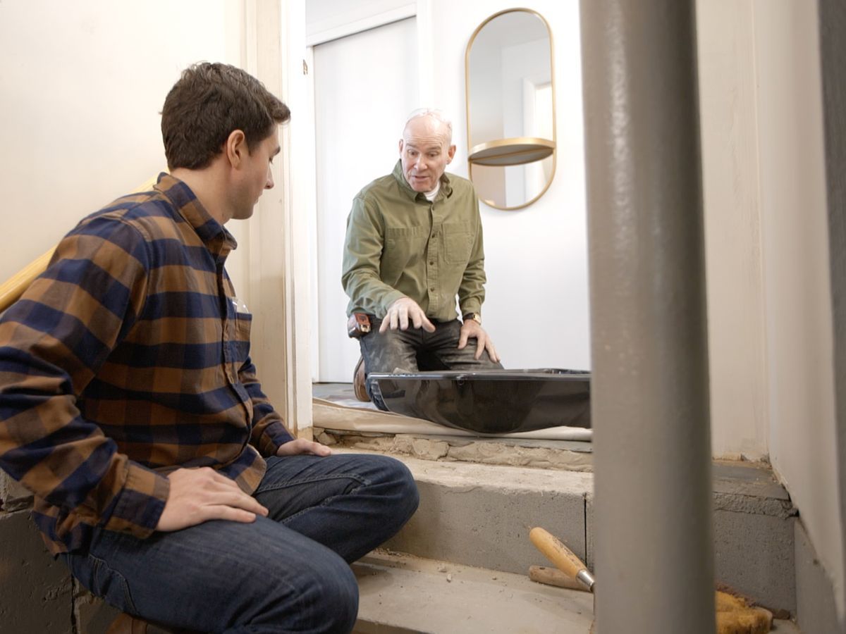 S21 E23, Mark McCullough fixes flagstone flooring in an entryway