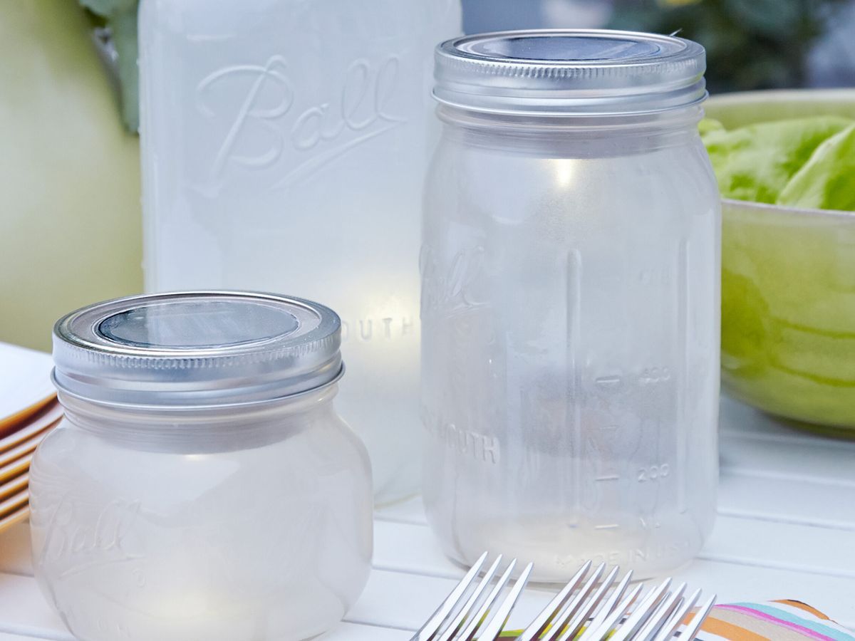 Mason jars with lights