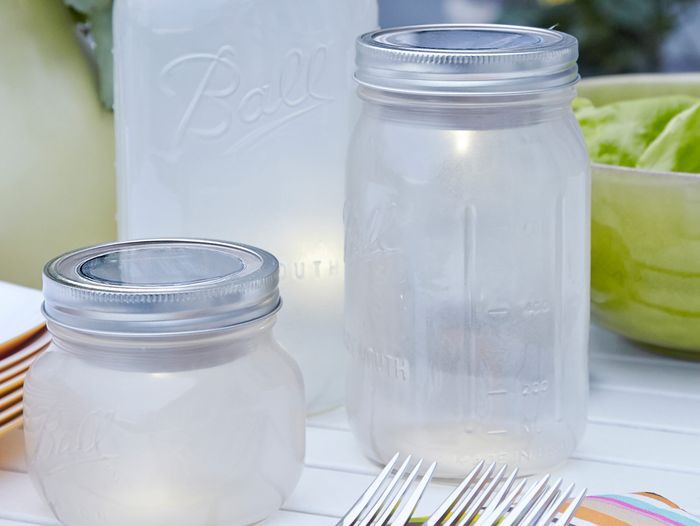 Mason jars with lights